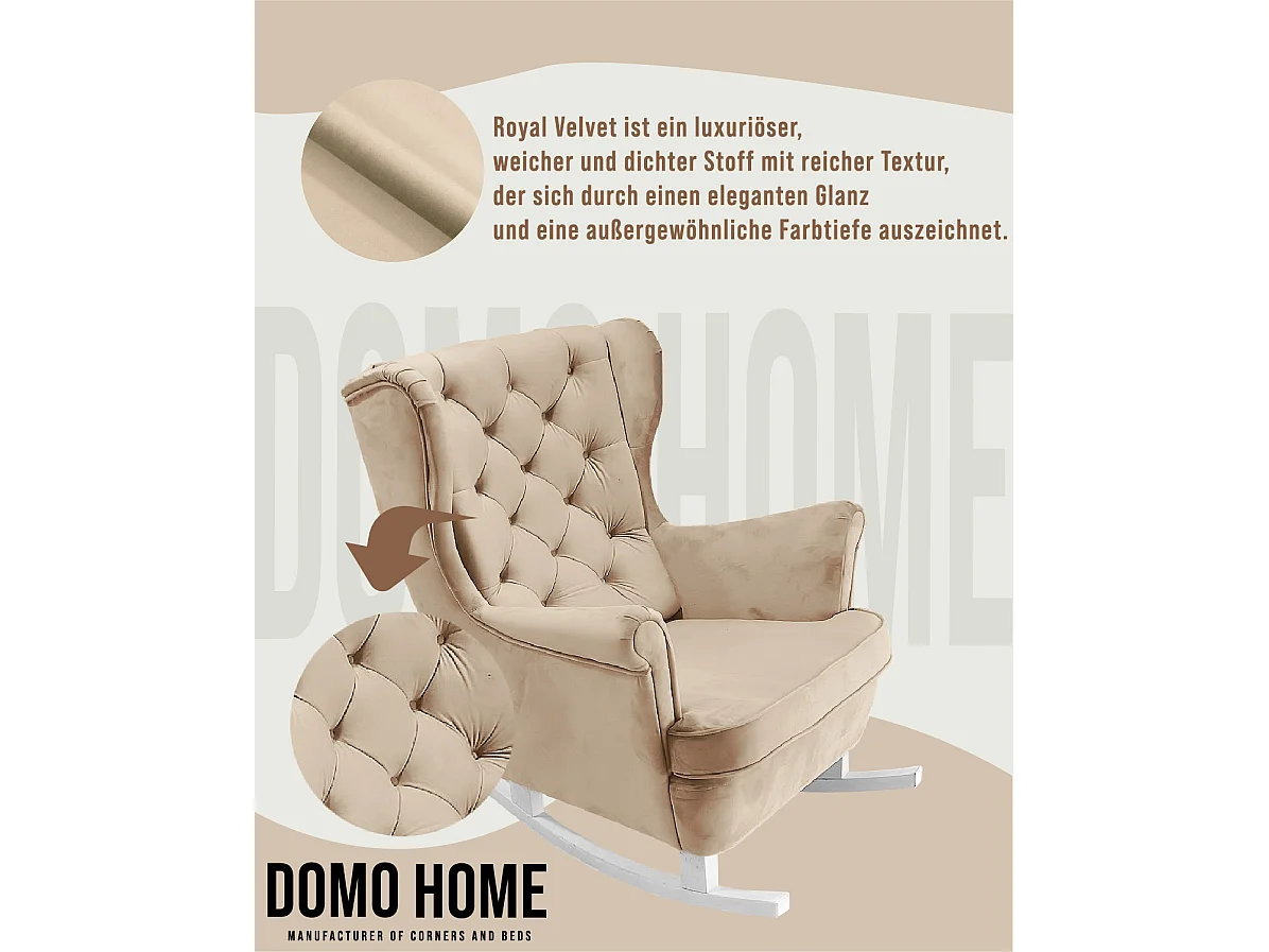 Fotel Relax z Tapicerowanym Siedzeniem i Podłokietnikami, Fotel TV 102x81x95cm Cappuccino_29812