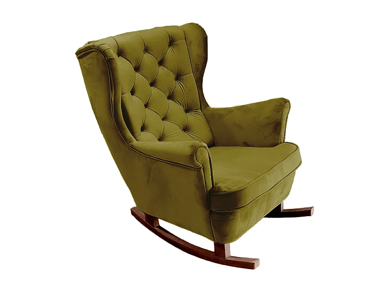 Fauteuil Relax avec accoudoirs et siège rembourré, fauteuil de salon, 102x81x95cm Vert_29846