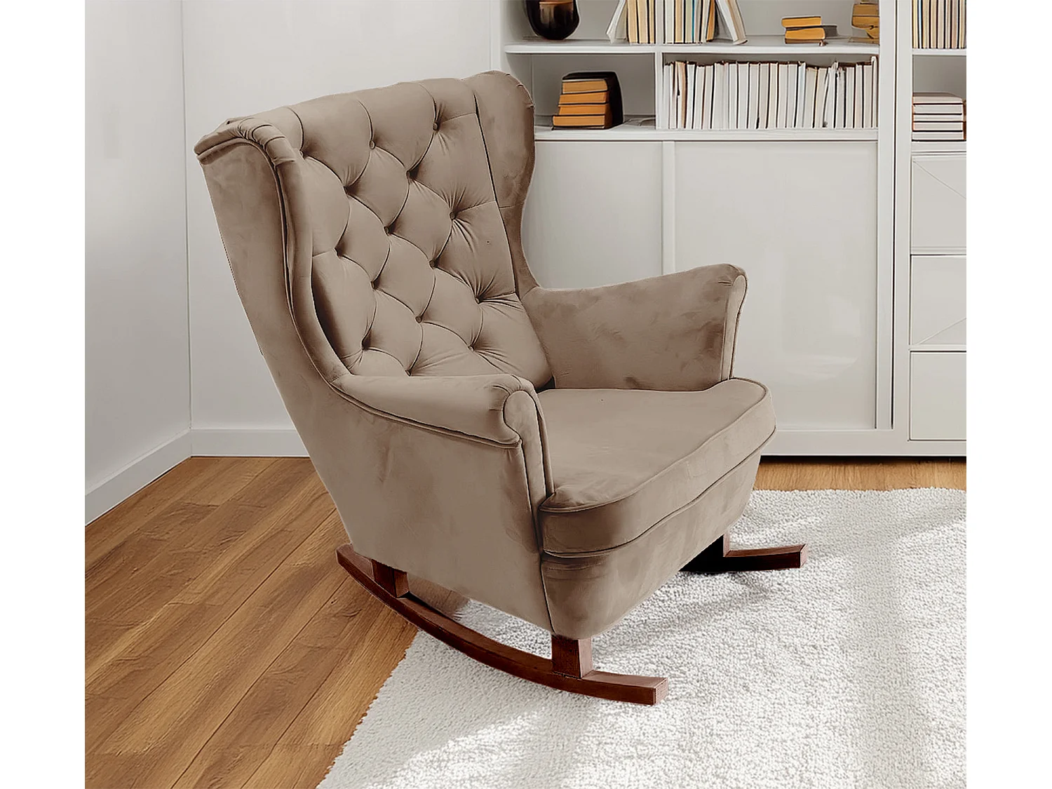 Fauteuil Relax avec accoudoirs et siège rembourré, fauteuil de salon, 102x81x95cm Marron_29813