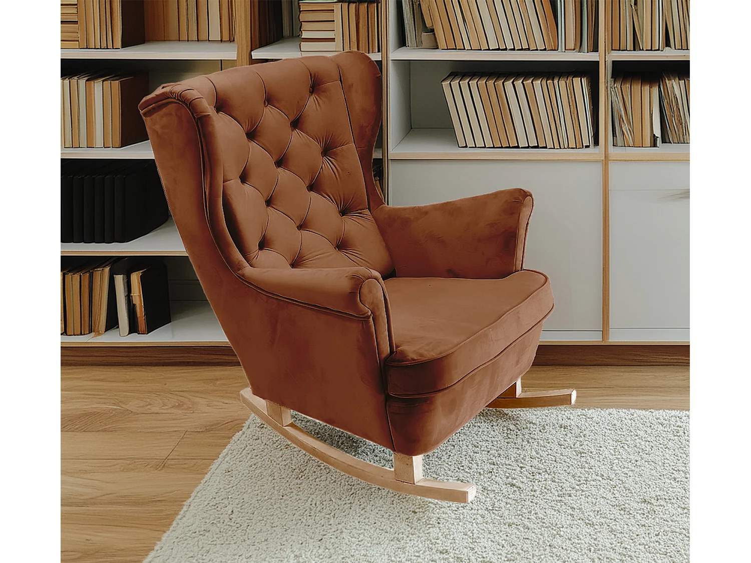 Fauteuil Relax avec accoudoirs et siège rembourré, fauteuil de salon, 102x81x95cm Marron foncé_29828