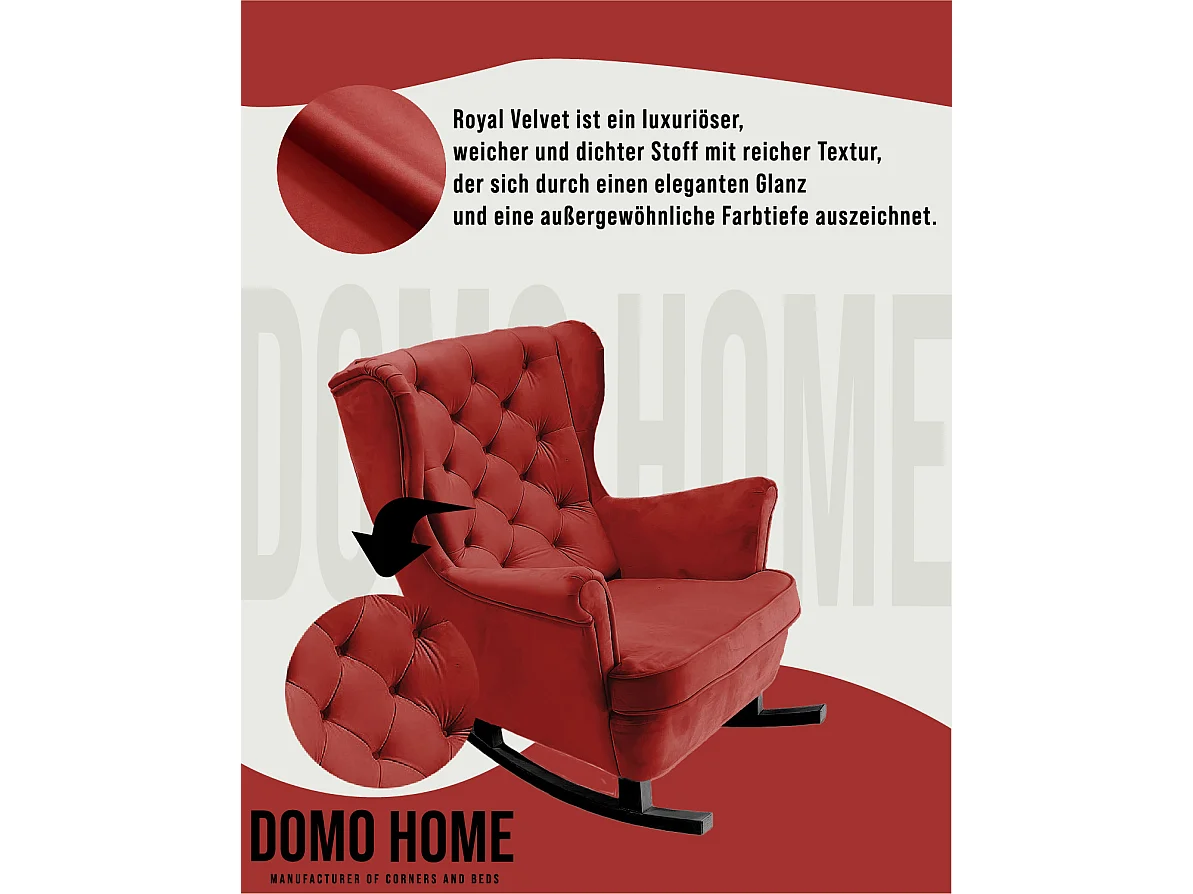 Relaxfauteuil met Gestoffeerde Zitting en Armleuningen, TV Fauteuil 102x81x95cm Bordeaux_29834