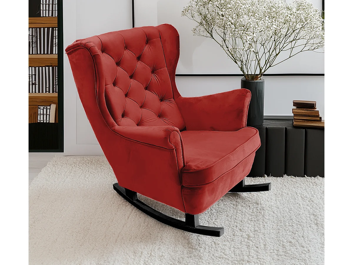 Relaxfauteuil met Gestoffeerde Zitting en Armleuningen, TV Fauteuil 102x81x95cm Bordeaux_29834