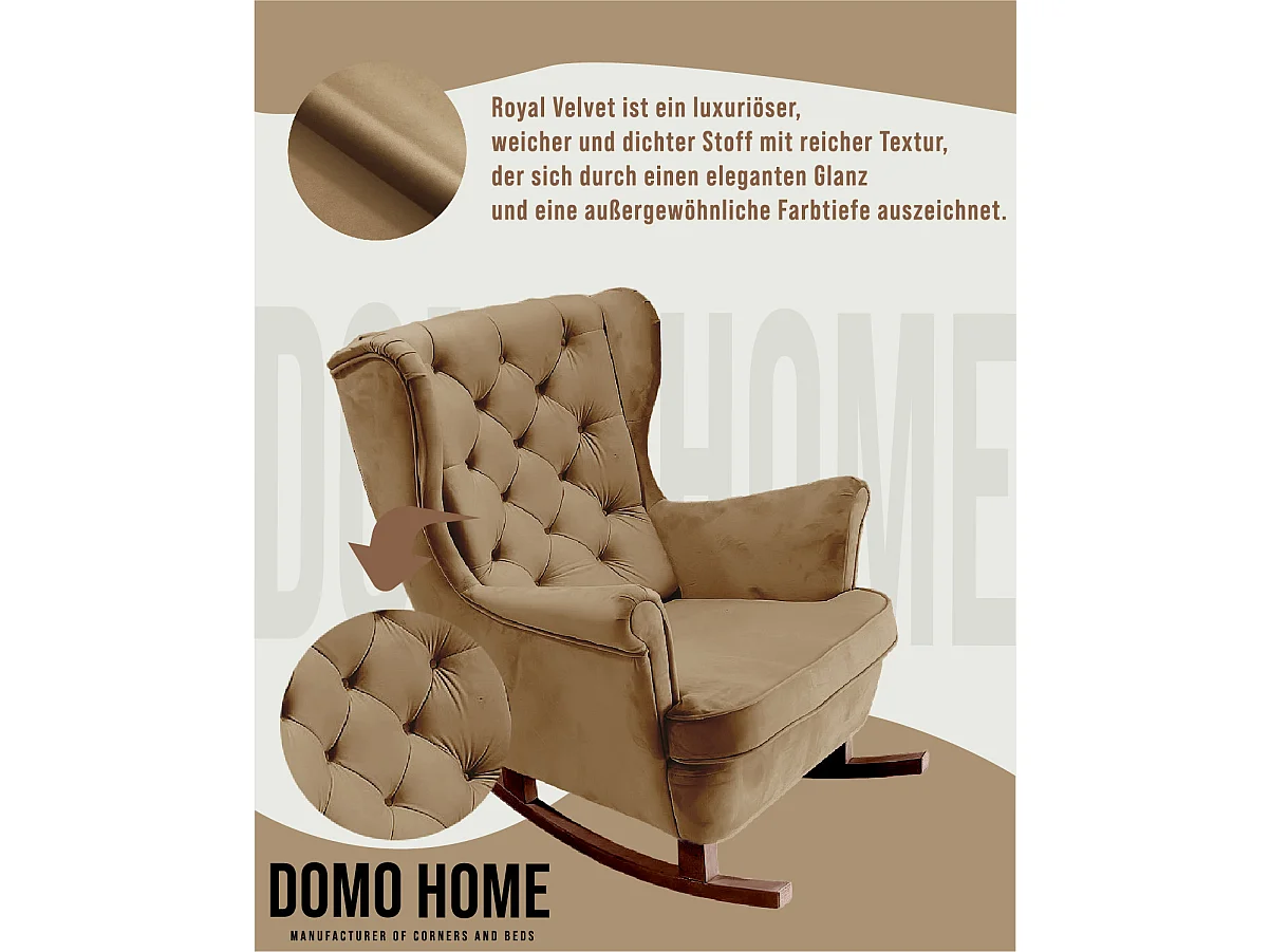 Relaxfauteuil met Gestoffeerde Zitting en Armleuningen, TV Fauteuil 102x81x95cm Cappuccino_29808