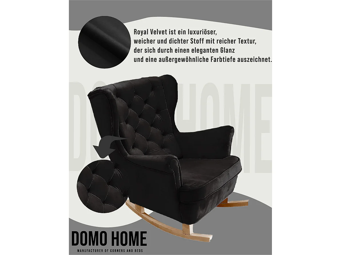 Fotel Relax z Tapicerowanym Siedzeniem i Podłokietnikami, Fotel TV 102x81x95cm Czarny_29884