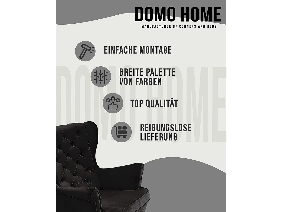 Fotel Relax z Tapicerowanym Siedzeniem i Podłokietnikami, Fotel TV 102x81x95cm Czarny_29884