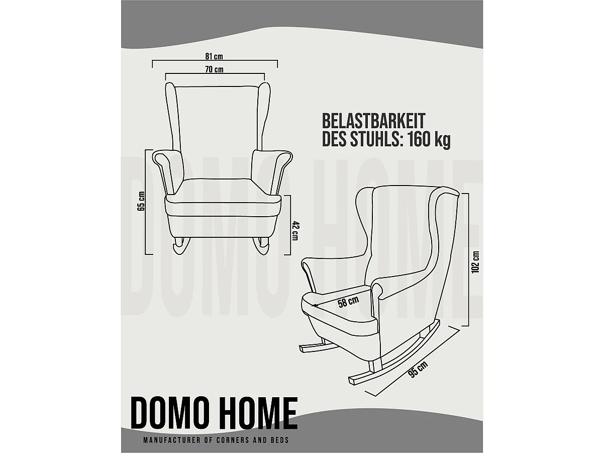 Fotel Relax z Tapicerowanym Siedzeniem i Podłokietnikami, Fotel TV 102x81x95cm Czarny_29884