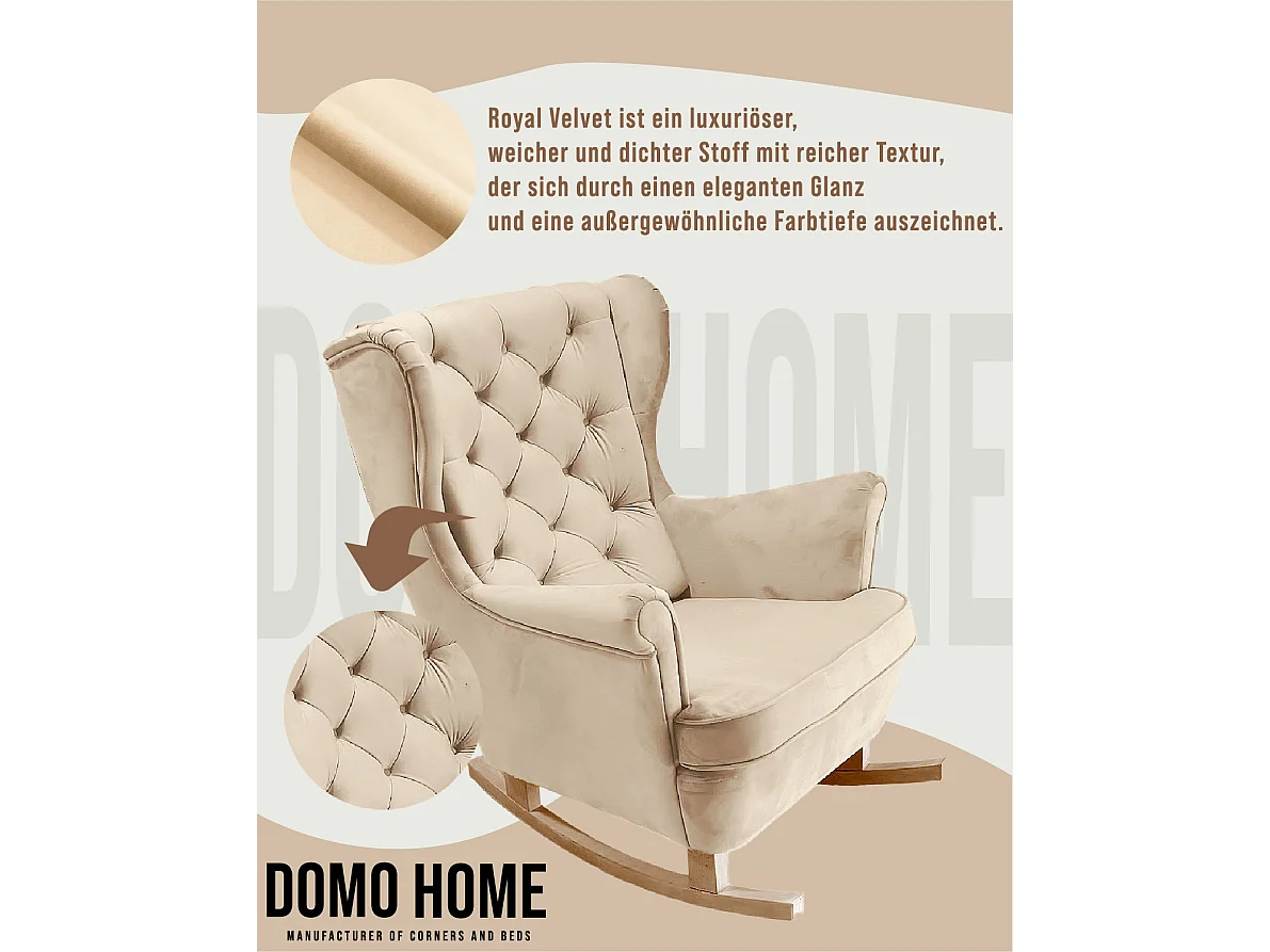 Relaxfauteuil met Gestoffeerde Zitting en Armleuningen, TV Fauteuil 102x81x95cm Beige_29803