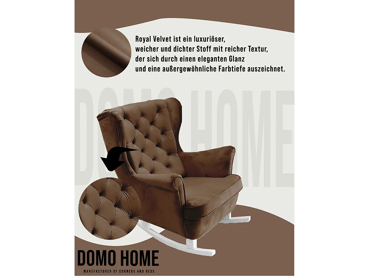 Fauteuil Relax avec accoudoirs et siège rembourré, fauteuil de salon, 102x81x95cm Marron foncé_29826