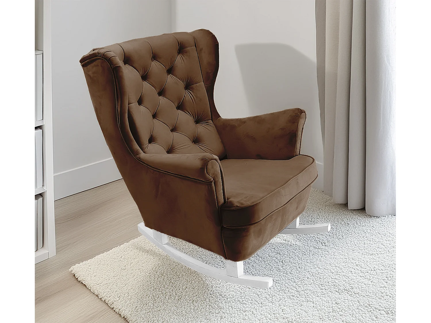 Fauteuil Relax avec accoudoirs et siège rembourré, fauteuil de salon, 102x81x95cm Marron foncé_29826