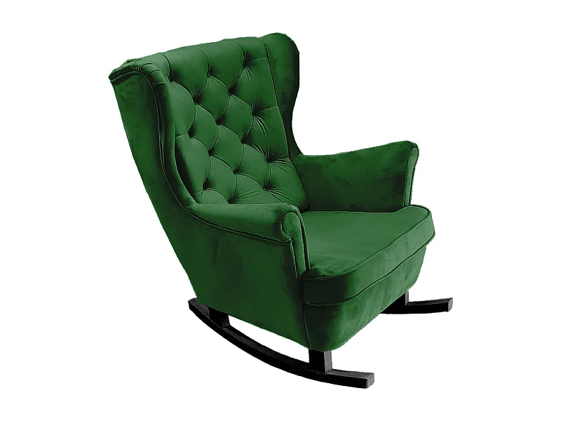 Fauteuil Relax avec accoudoirs et siège rembourré, fauteuil de salon, 102x81x95cm Vert_29849