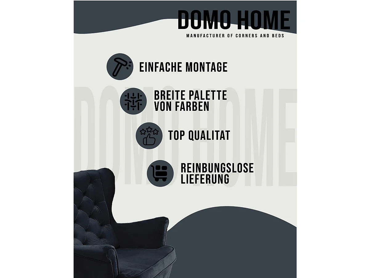 Fauteuil Relax avec accoudoirs et siège rembourré, fauteuil de salon, 102x81x95cm Noir_29863