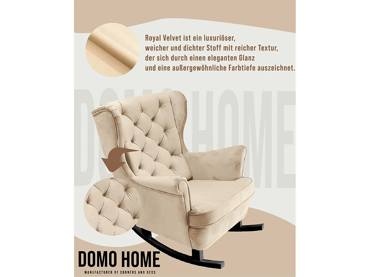 Fotel Relax z Tapicerowanym Siedzeniem i Podłokietnikami, Fotel TV 102x81x95cm Beżowy_29803