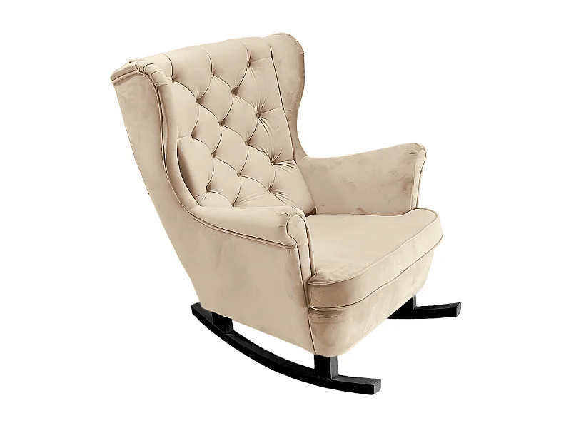 Fauteuil Relax avec accoudoirs et siège rembourré, fauteuil de salon, 102x81x95cm Beige_29803