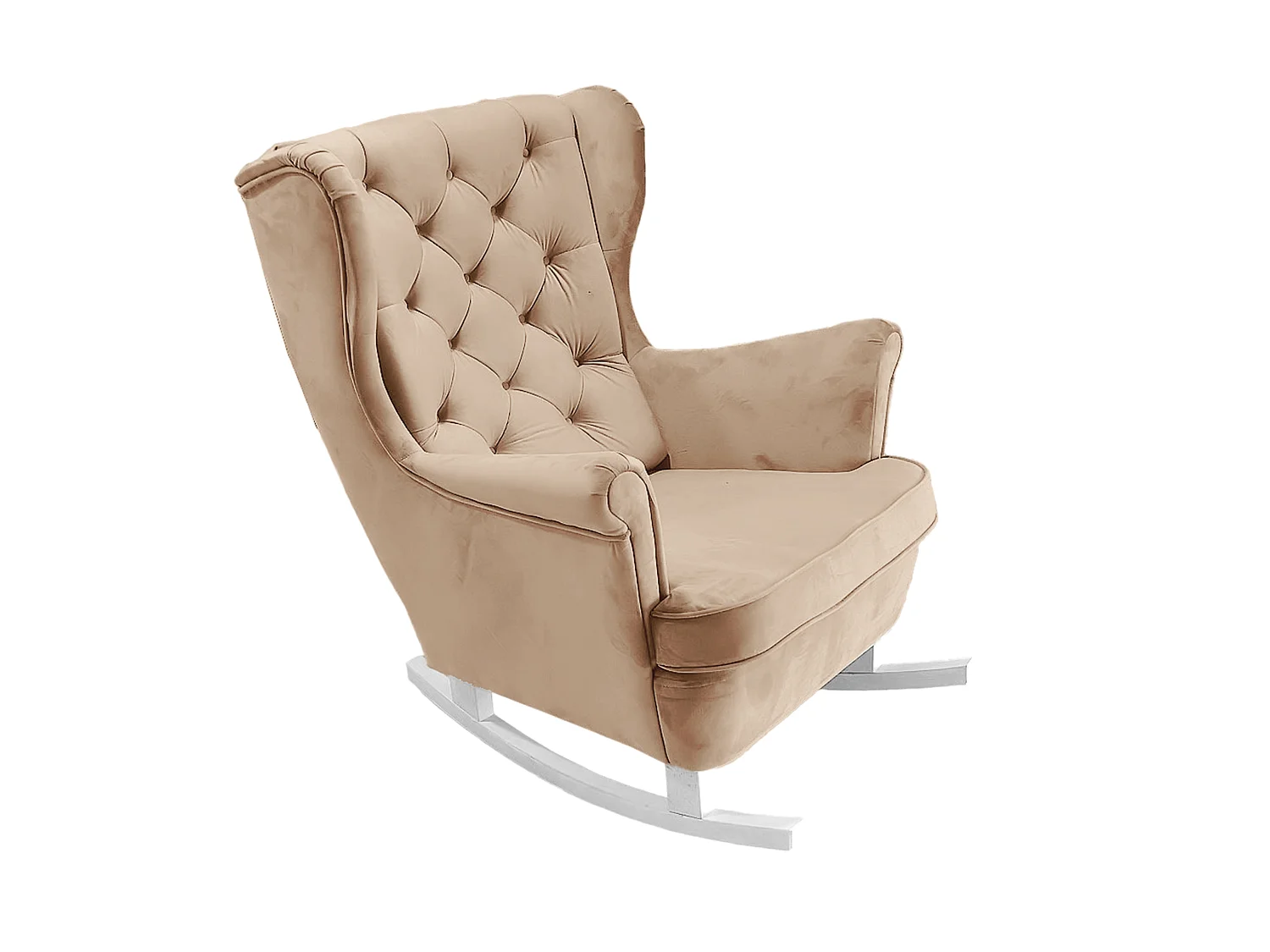 Fauteuil Relax avec accoudoirs et siège rembourré, fauteuil de salon, 102x81x95cm Beige_29800