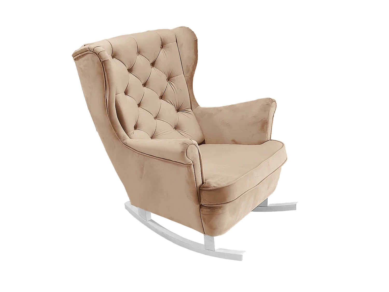 Fauteuil Relax avec accoudoirs et siège rembourré, fauteuil de salon, 102x81x95cm Beige_29800