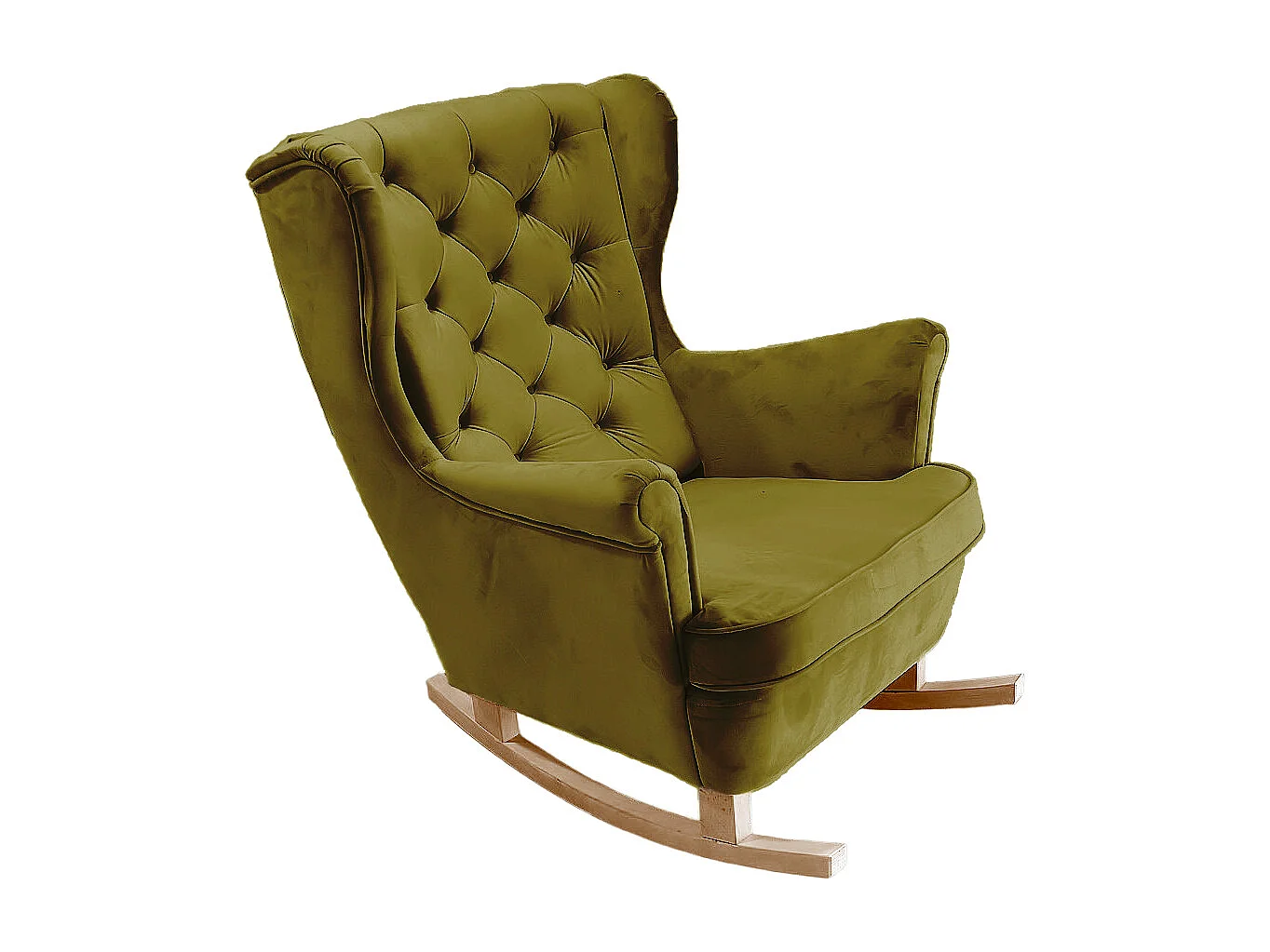Fauteuil Relax avec accoudoirs et siège rembourré, fauteuil de salon, 102x81x95cm Vert_29846