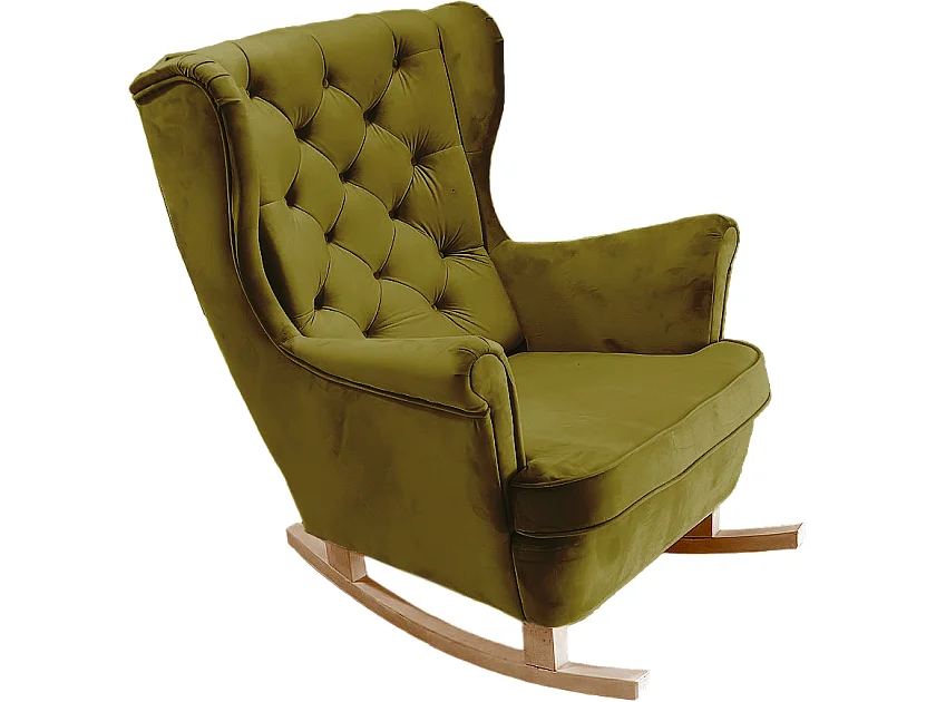 Fauteuil Relax avec accoudoirs et siège rembourré, fauteuil de salon, 102x81x95cm Vert_29846