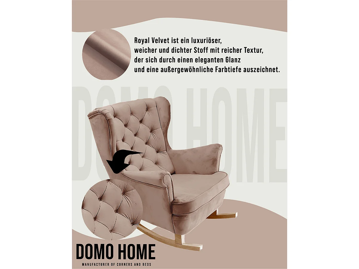 Fotel Relax z Tapicerowanym Siedzeniem i Podłokietnikami, Fotel TV 102x81x95cm Cappuccino_29839