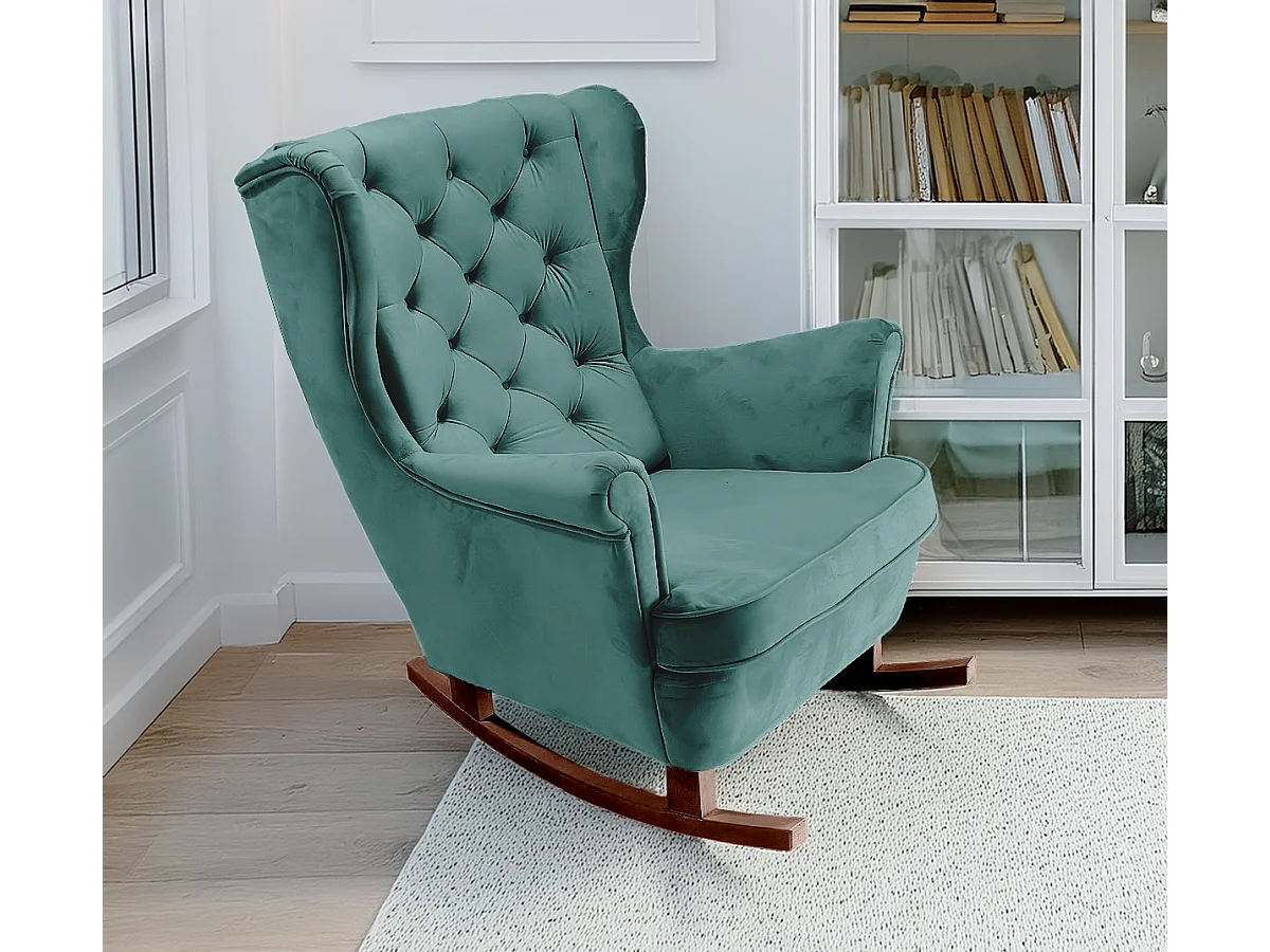 Fotel Relax z Tapicerowanym Siedzeniem i Podłokietnikami, Fotel TV 102x81x95cm Zielony_29854