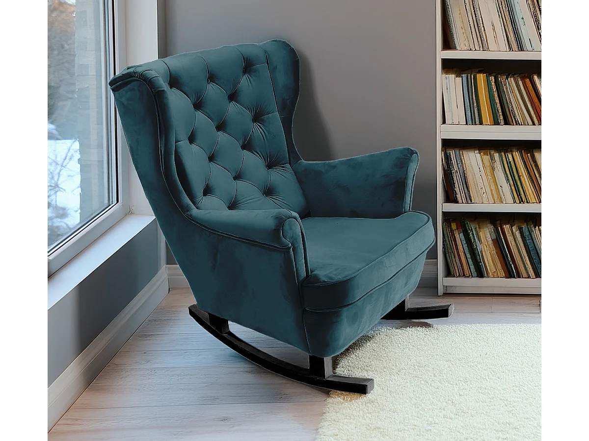 Relaxfauteuil met Gestoffeerde Zitting en Armleuningen, TV Fauteuil 102x81x95cm Marine_29860