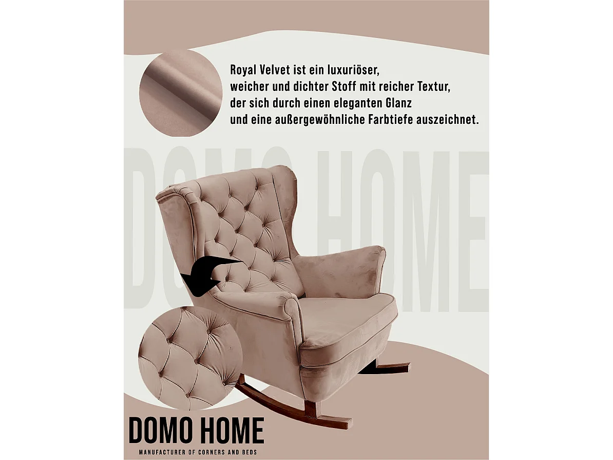 Relaxfauteuil met Gestoffeerde Zitting en Armleuningen, TV Fauteuil 102x81x95cm Cappuccino_29839