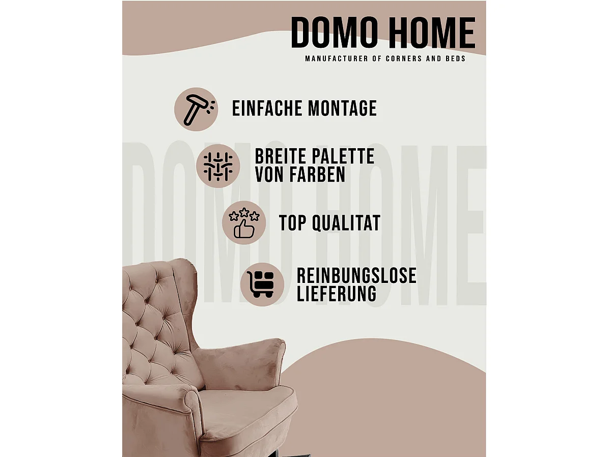 Relaxfauteuil met Gestoffeerde Zitting en Armleuningen, TV Fauteuil 102x81x95cm Cappuccino_29839