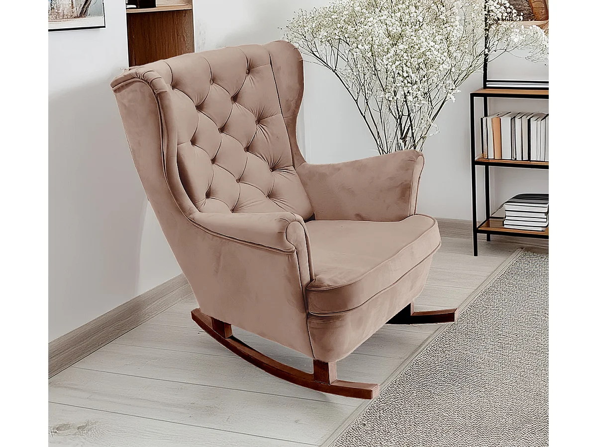 Relaxfauteuil met Gestoffeerde Zitting en Armleuningen, TV Fauteuil 102x81x95cm Cappuccino_29839
