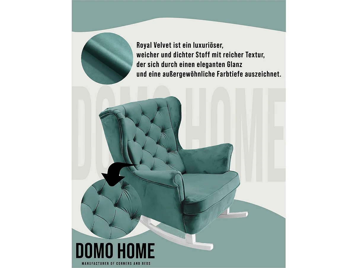 Fauteuil Relax avec accoudoirs et siège rembourré, fauteuil de salon, 102x81x95cm Vert_29854