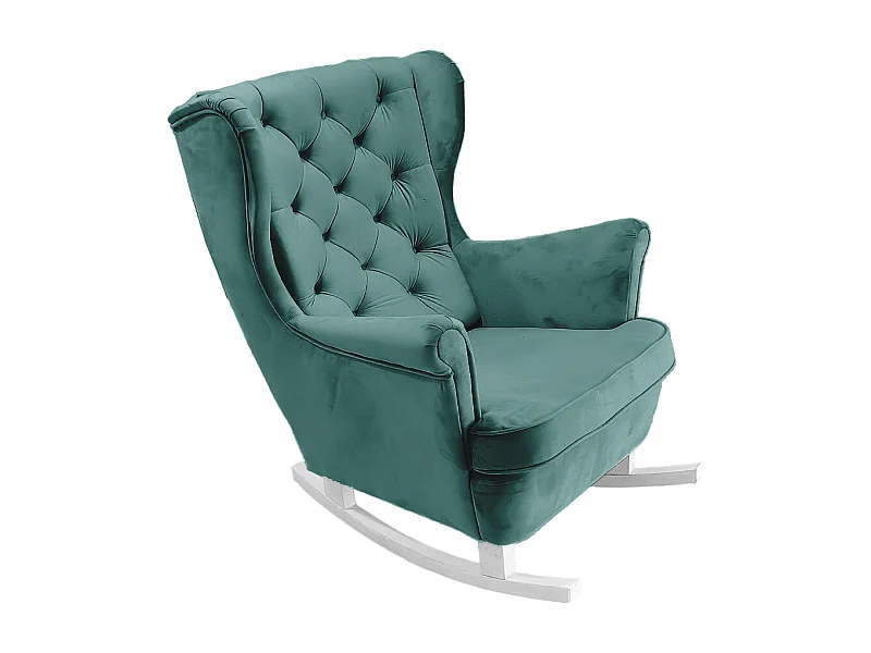 Fauteuil Relax avec accoudoirs et siège rembourré, fauteuil de salon, 102x81x95cm Vert_29854