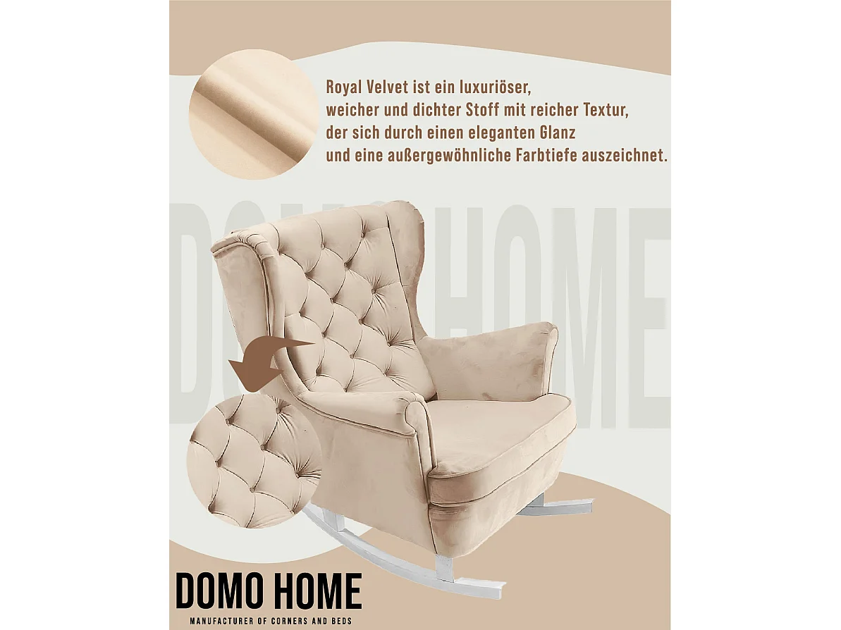 Fotel Relax z Tapicerowanym Siedzeniem i Podłokietnikami, Fotel TV 102x81x95cm Beżowy_29802