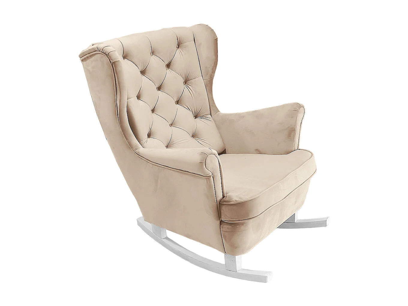 Fauteuil Relax avec accoudoirs et siège rembourré, fauteuil de salon, 102x81x95cm Beige_29802