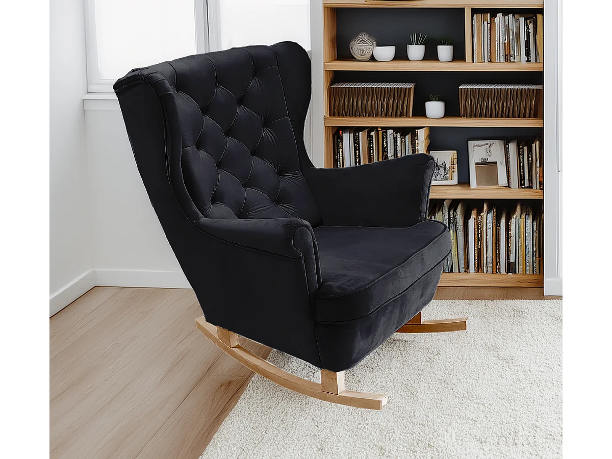 Relaxfauteuil met Gestoffeerde Zitting en Armleuningen, TV Fauteuil 102x81x95cm Zwart_29862