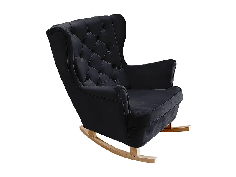 Fauteuil Relax avec accoudoirs et siège rembourré, fauteuil de salon, 102x81x95cm Noir_29862