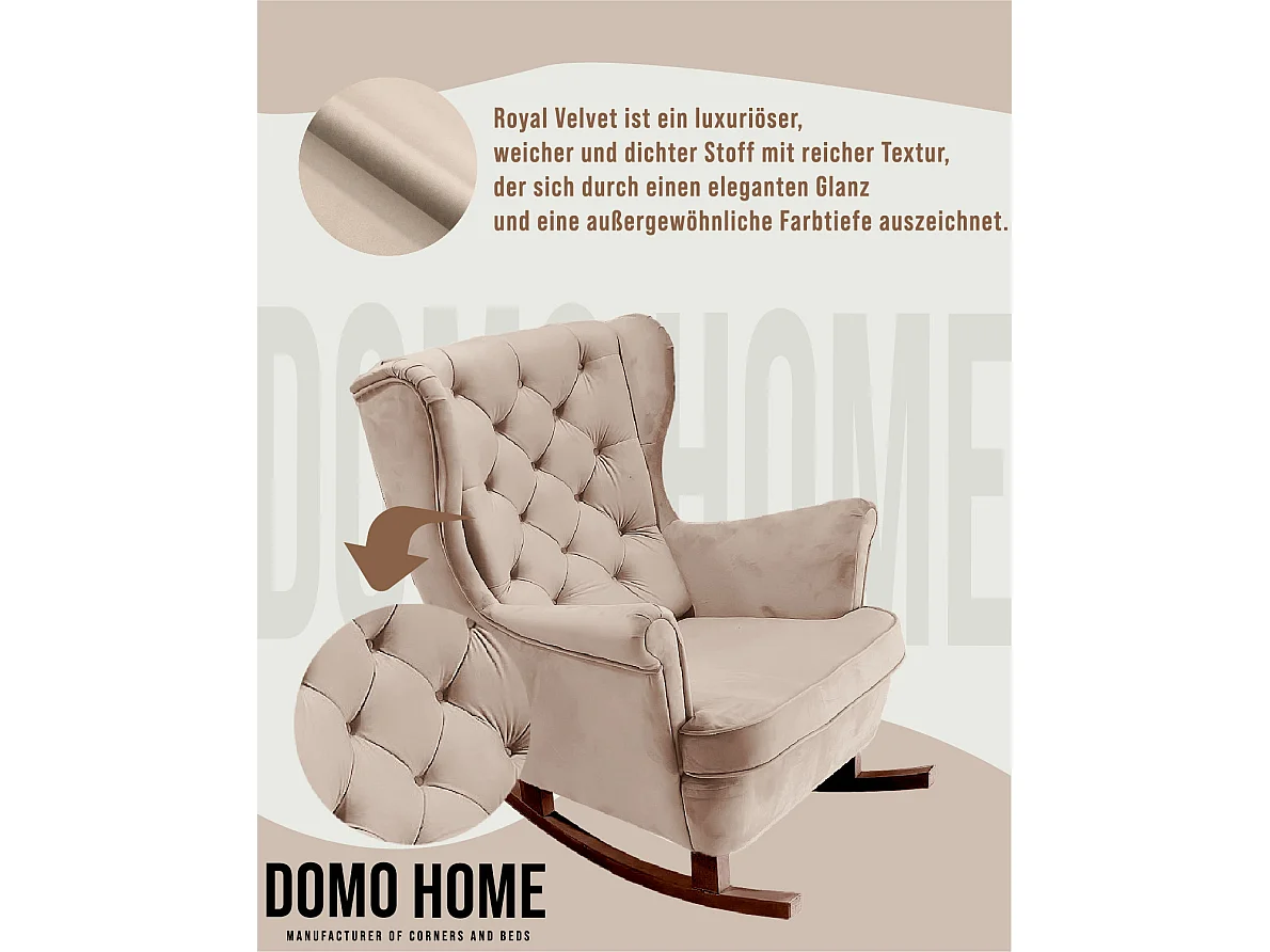 Fotel Relax z Tapicerowanym Siedzeniem i Podłokietnikami, Fotel TV 102x81x95cm Cappuccino_29811