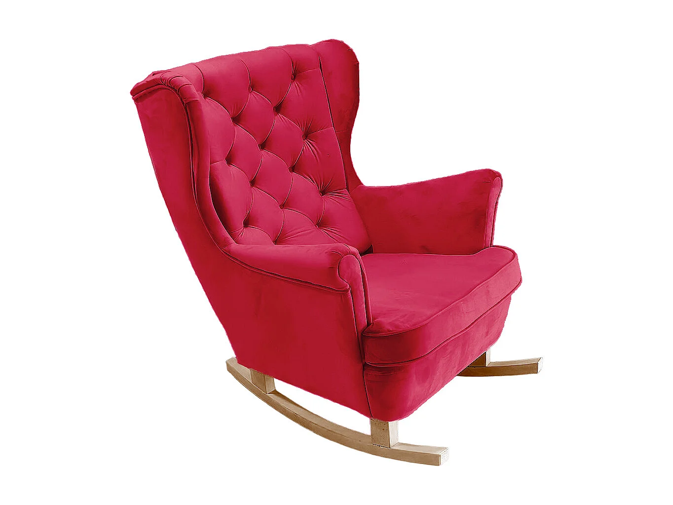 Fauteuil Relax avec accoudoirs et siège rembourré, fauteuil de salon, 102x81x95cm Rouge_29837