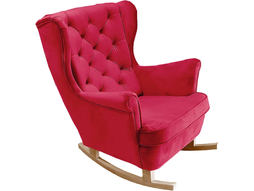 Fauteuil Relax avec accoudoirs et siège rembourré, fauteuil de salon, 102x81x95cm Rouge_29837