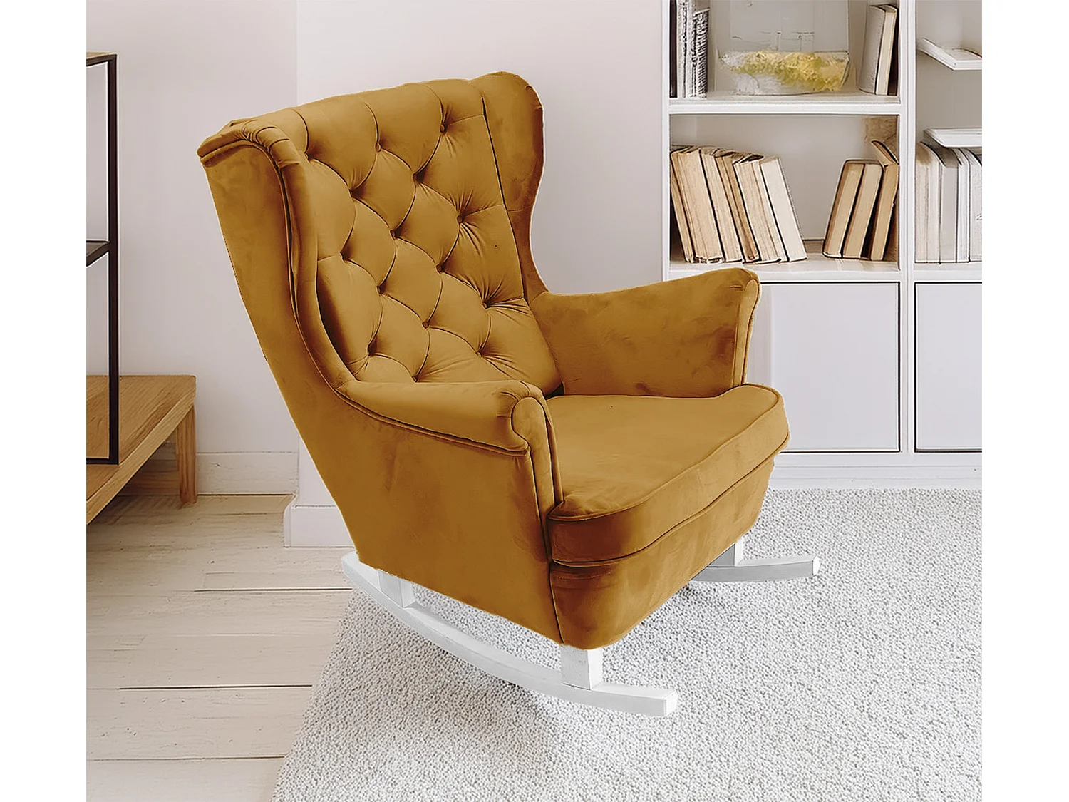 Fotel Relax z Tapicerowanym Siedzeniem i Podłokietnikami, Fotel TV 102x81x95cm Oliwkowy_29816