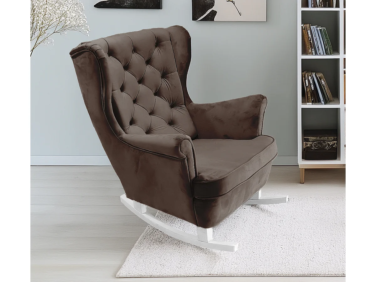 Relaxsessel mit gepolstertem Sitz und Armlehnen, Fernsehsessel 102x81x95cm Braun_29844