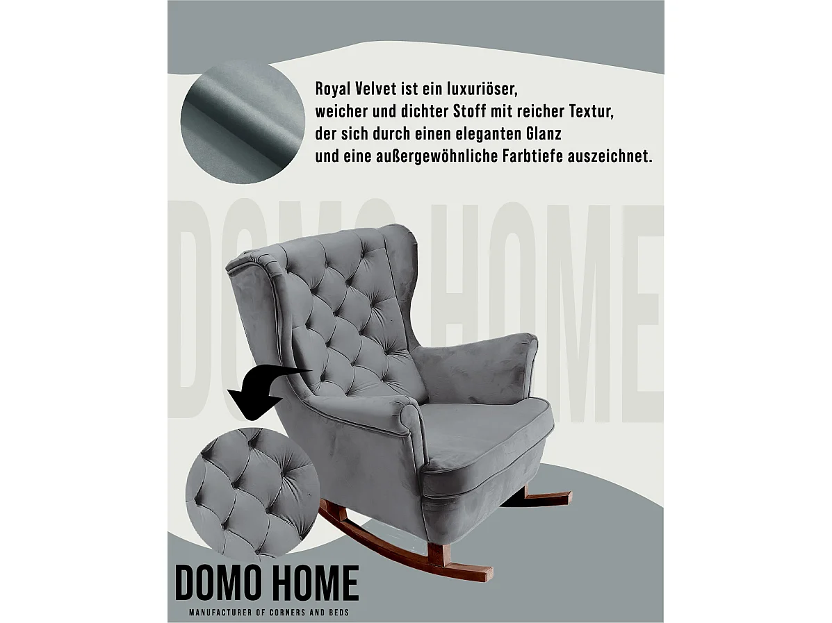 Fauteuil Relax avec accoudoirs et siège rembourré, fauteuil de salon, 102x81x95cm Cendre_29858