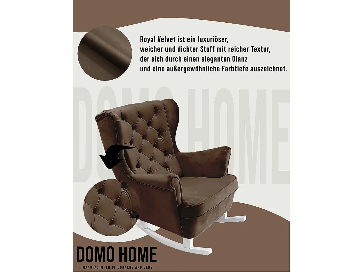 Relaxsessel mit gepolstertem Sitz und Armlehnen, Fernsehsessel 102x81x95cm Dunkelbraun_29827