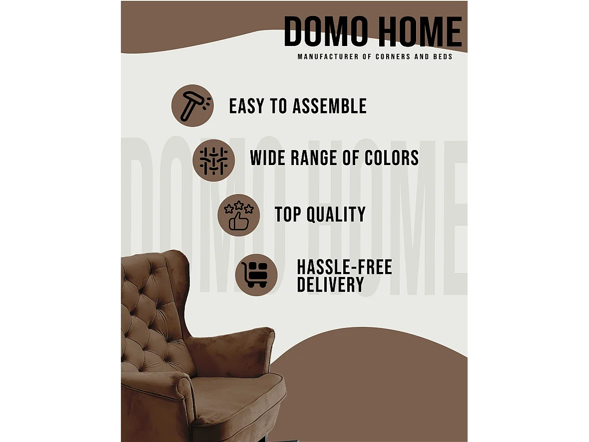 Relaxsessel mit gepolstertem Sitz und Armlehnen, Fernsehsessel 102x81x95cm Dunkelbraun_29827