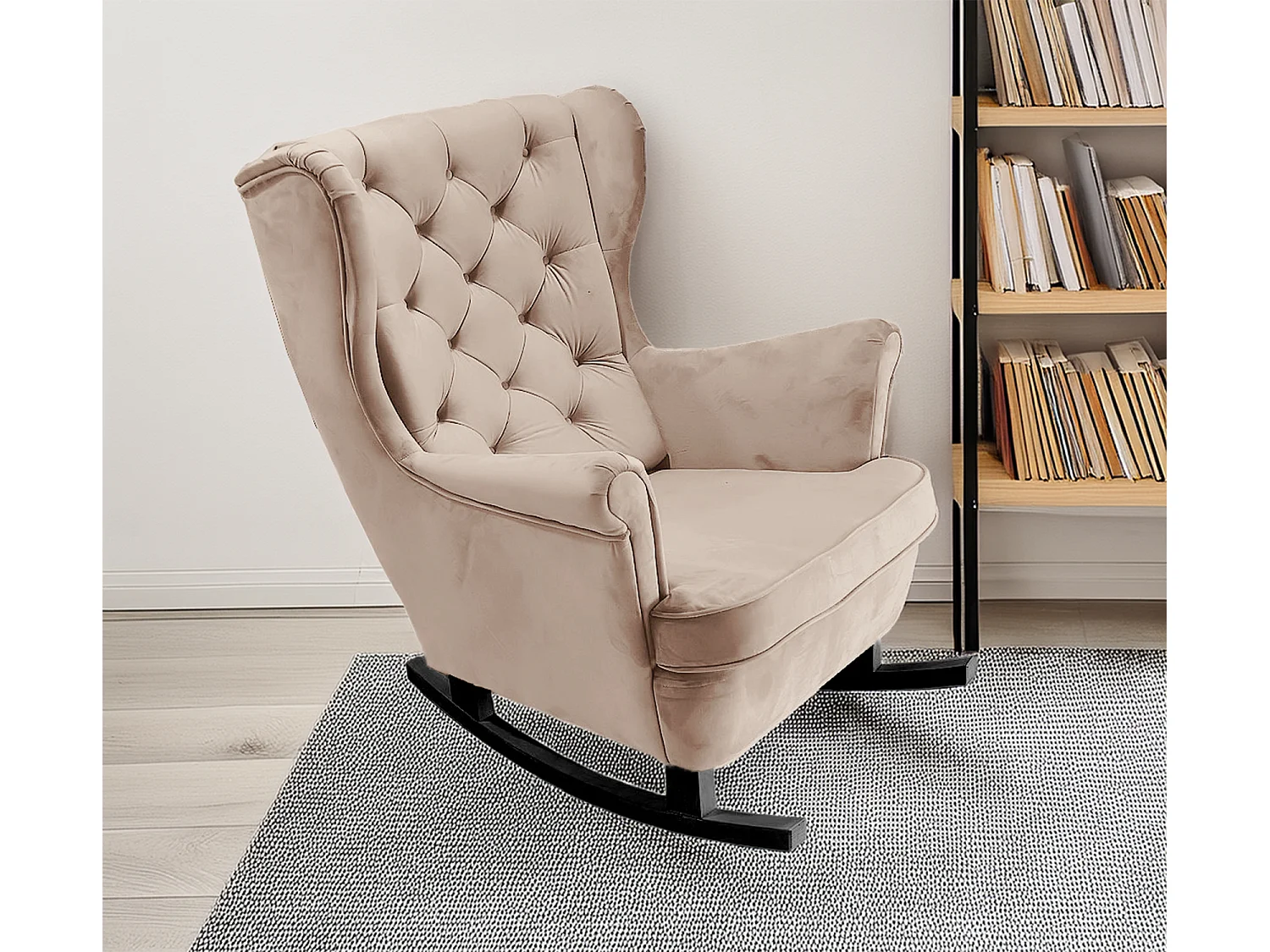 Fotel Relax z Tapicerowanym Siedzeniem i Podłokietnikami, Fotel TV 102x81x95cm Cappuccino_29811