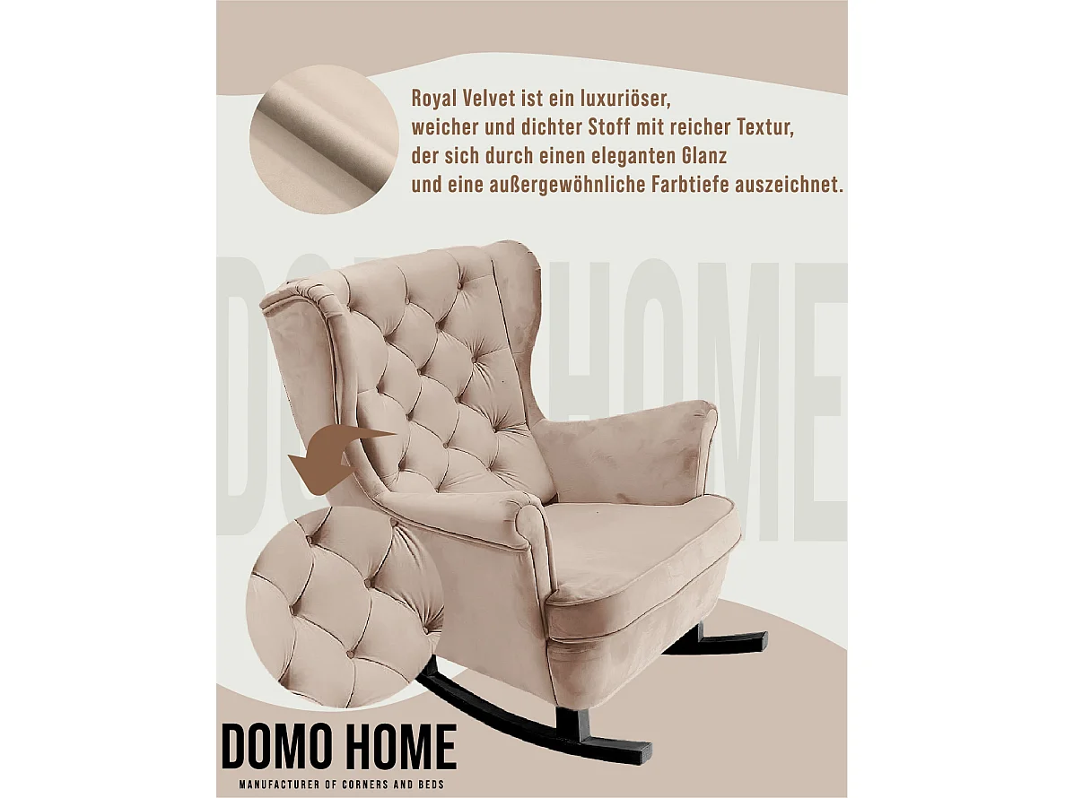 Fotel Relax z Tapicerowanym Siedzeniem i Podłokietnikami, Fotel TV 102x81x95cm Cappuccino_29811