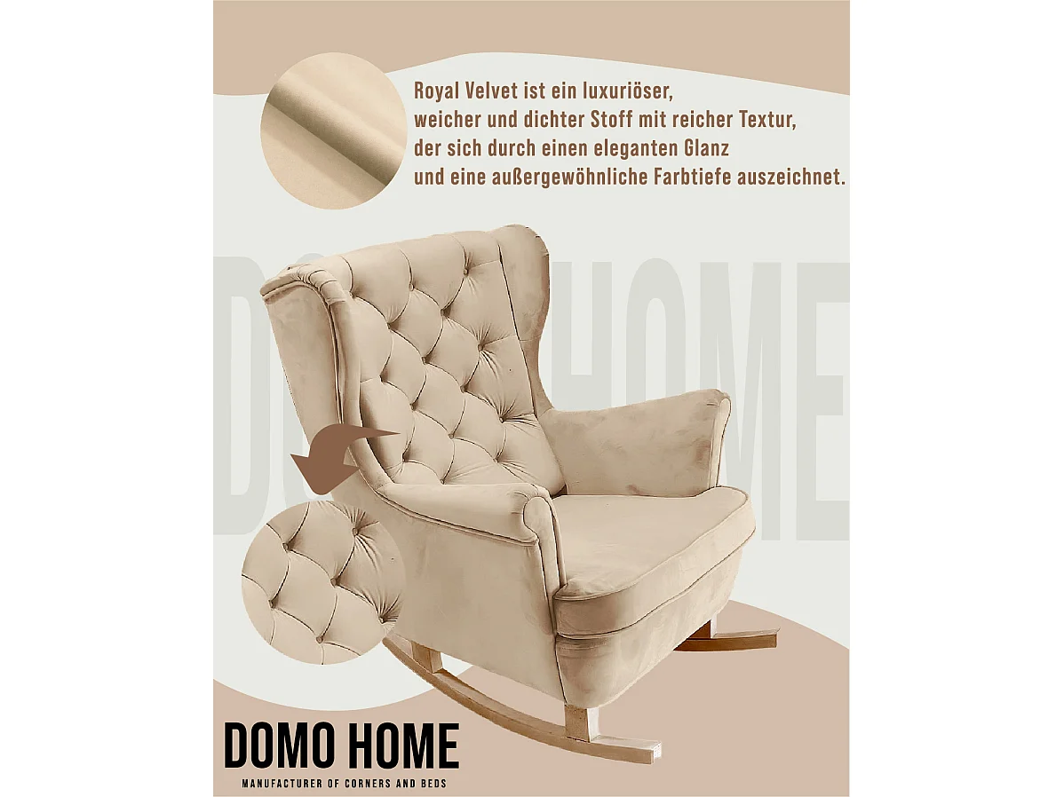 Fauteuil Relax avec accoudoirs et siège rembourré, fauteuil de salon, 102x81x95cm Beige_29801