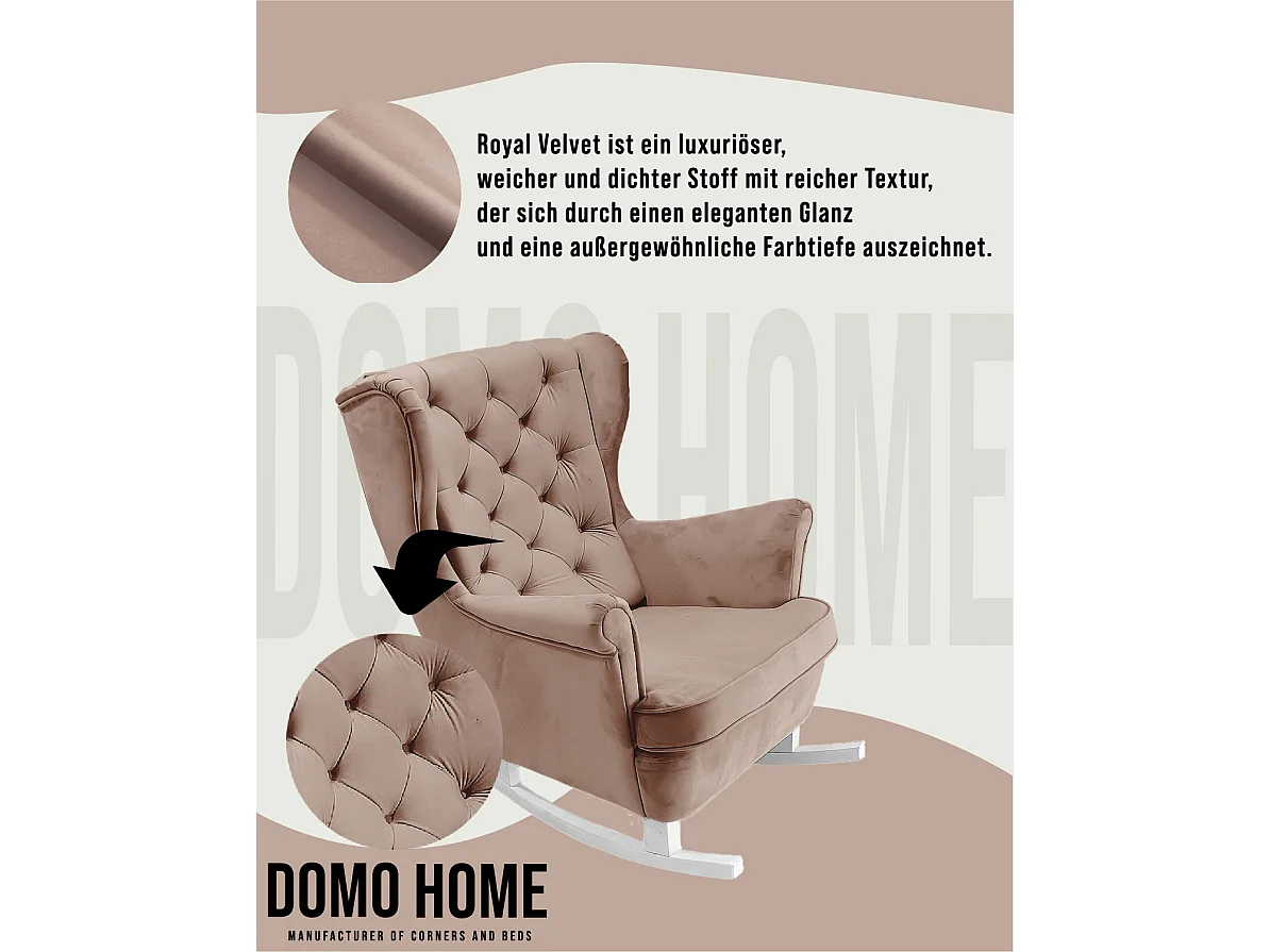 Fotel Relax z Tapicerowanym Siedzeniem i Podłokietnikami, Fotel TV 102x81x95cm Cappuccino_29839