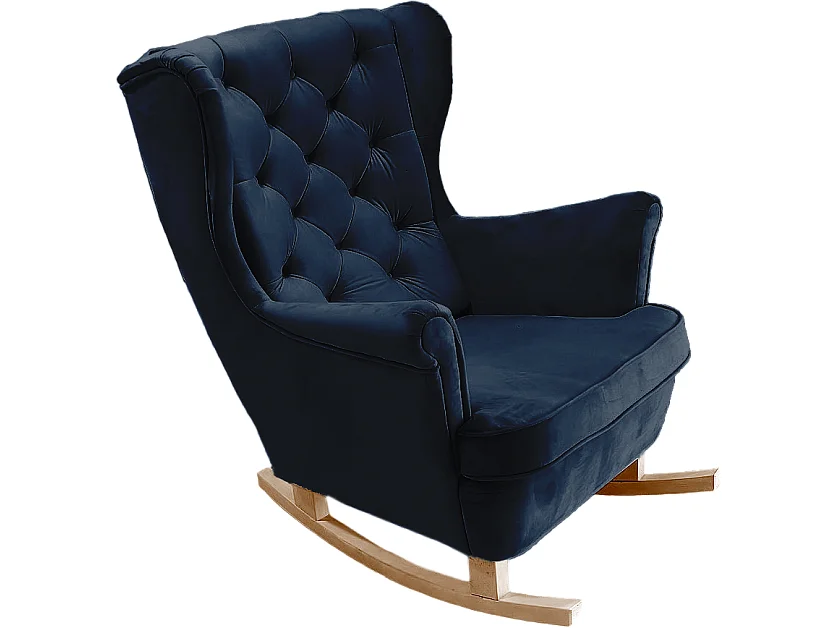 Relaxfauteuil met Gestoffeerde Zitting en Armleuningen, TV Fauteuil 102x81x95cm Marineblauw_29864