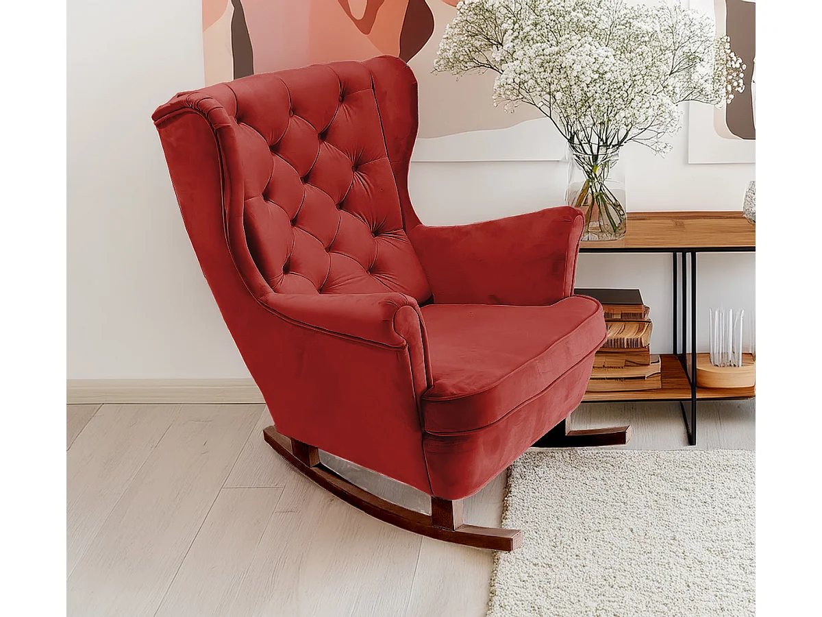 Relaxfauteuil met Gestoffeerde Zitting en Armleuningen, TV Fauteuil 102x81x95cm Bordeaux_29834