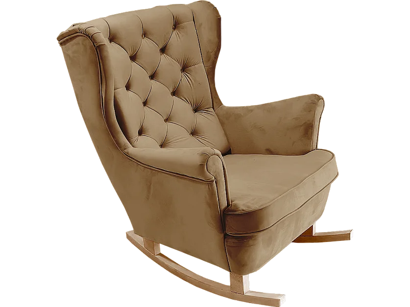 Fauteuil Relax avec accoudoirs et siège rembourré, fauteuil de salon, 102x81x95cm Cappuccino_29808