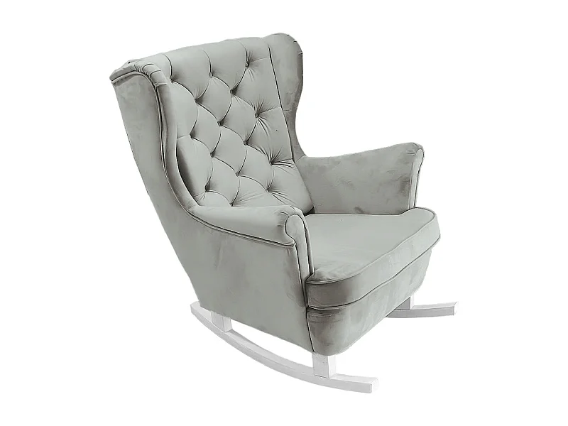 Fauteuil Relax avec accoudoirs et siège rembourré, fauteuil de salon, 102x81x95cm Cendre_29855