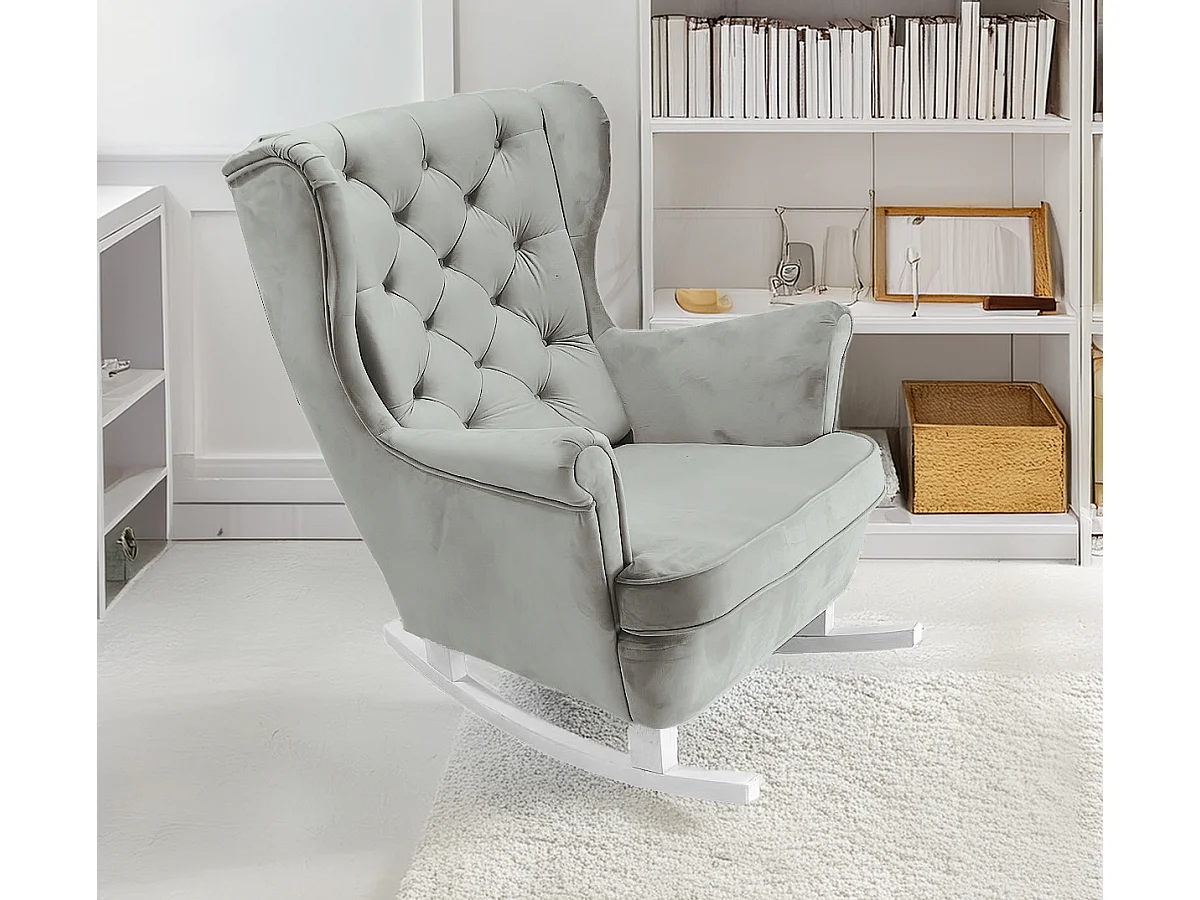 Fauteuil Relax avec accoudoirs et siège rembourré, fauteuil de salon, 102x81x95cm Cendre_29855